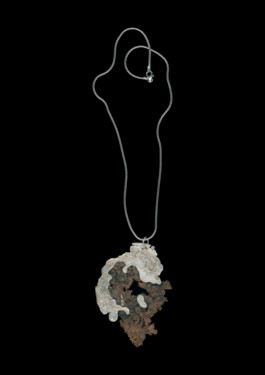 Anouck Van Puyvelde-Ketting zilver & ruw koper 